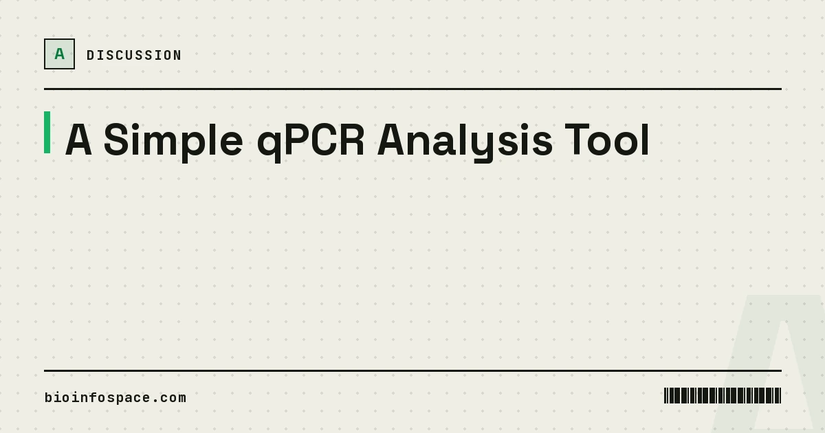 A Simple qPCR Analysis Tool