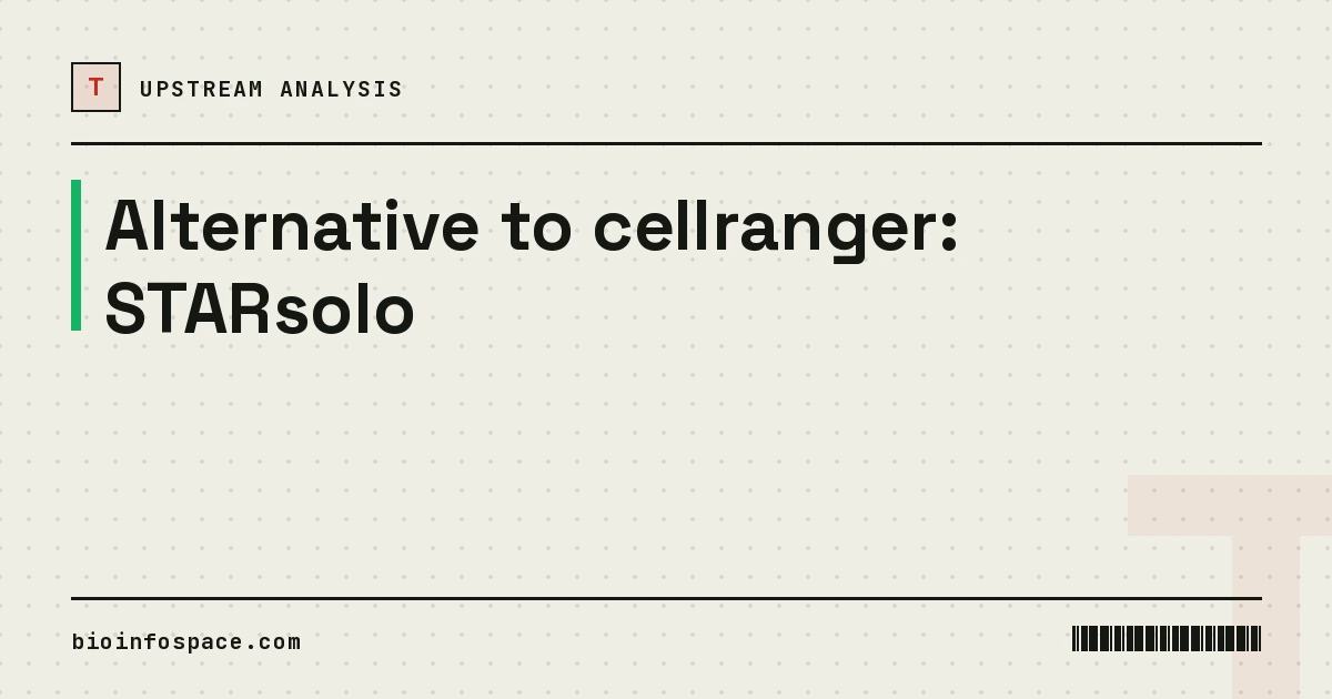 Alternative to cellranger: STARsolo