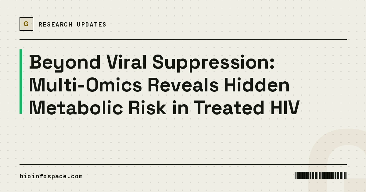 Beyond Viral Suppression: Multi-Omics Reveals Hidden Metabolic Risk in Treated HIV