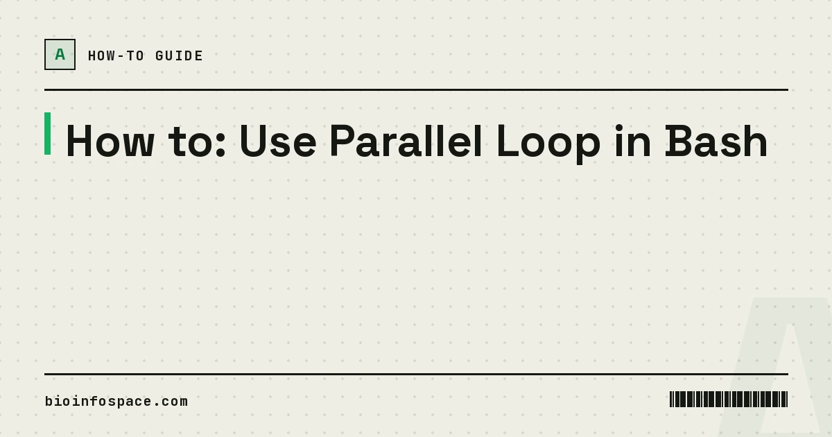 How to: Use Parallel Loop in Bash