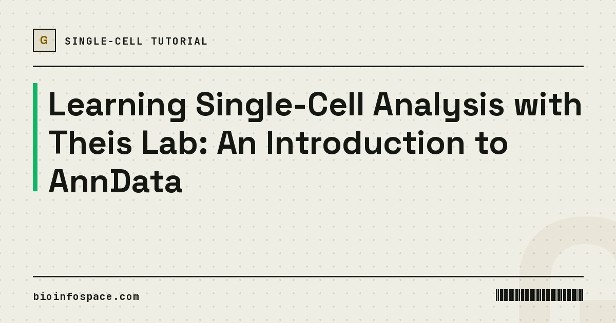 Learning Single-Cell Analysis with Theis Lab: An Introduction to AnnData