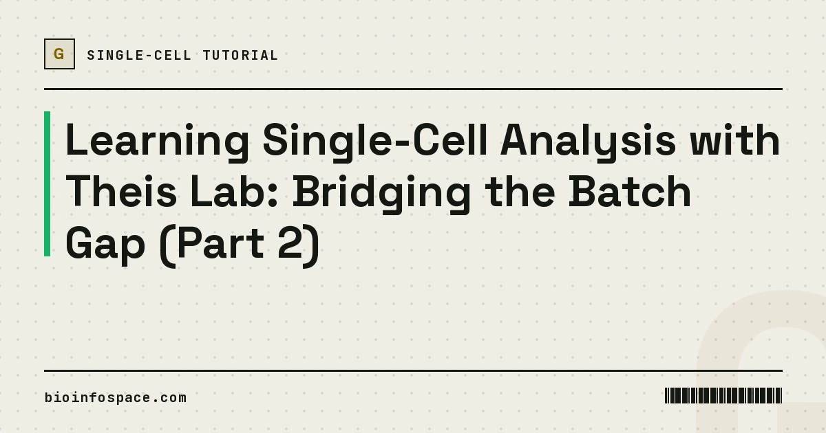 Learning Single-Cell Analysis with Theis Lab: Bridging the Batch Gap (Part 2)