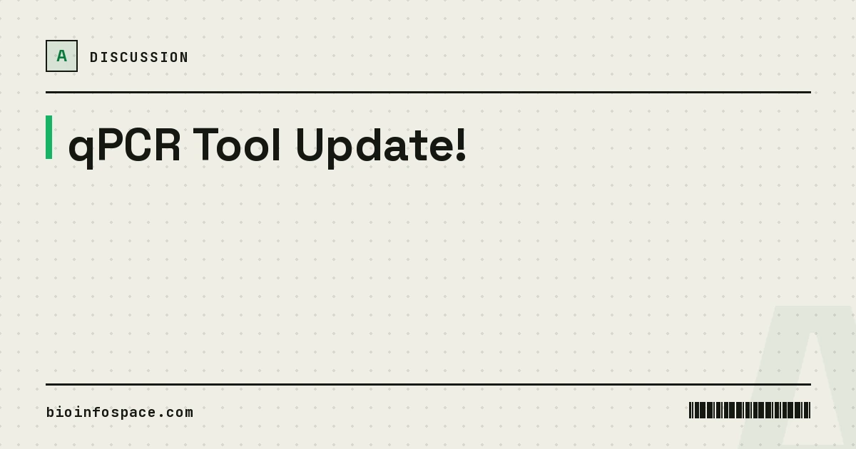 qPCR Tool Update!