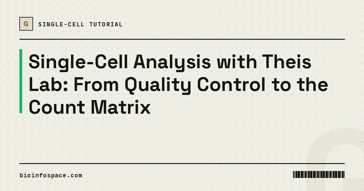 Single-Cell Analysis with Theis Lab: From Quality Control to the Count Matrix
