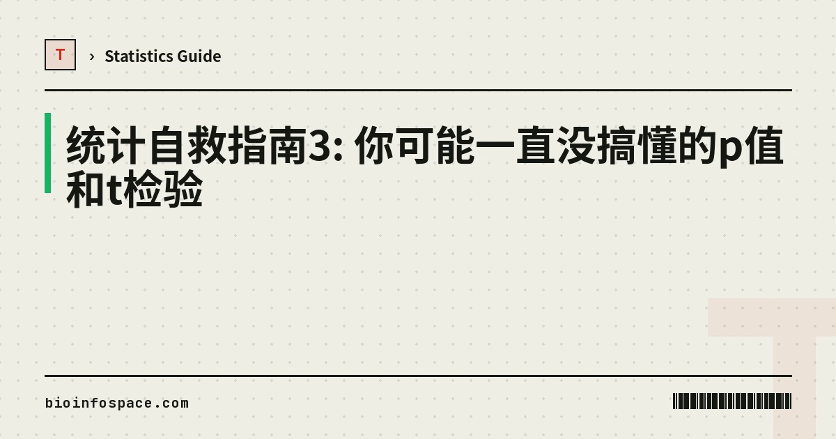 统计自救指南3: 你可能一直没搞懂的p值和t检验