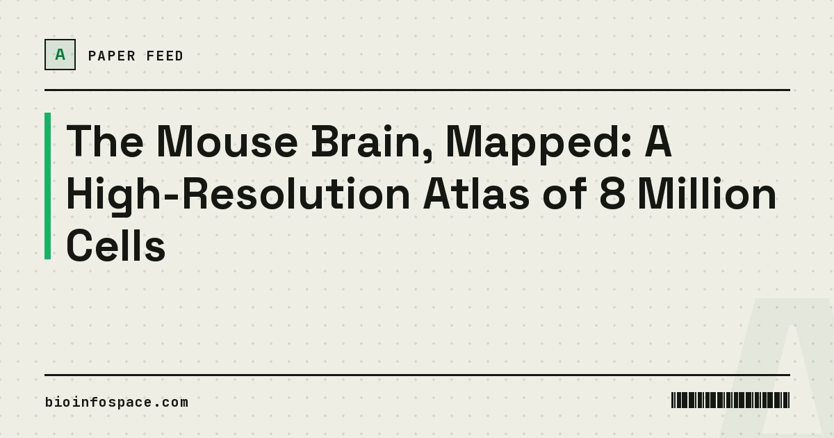 The Mouse Brain, Mapped: A High-Resolution Atlas of 8 Million Cells