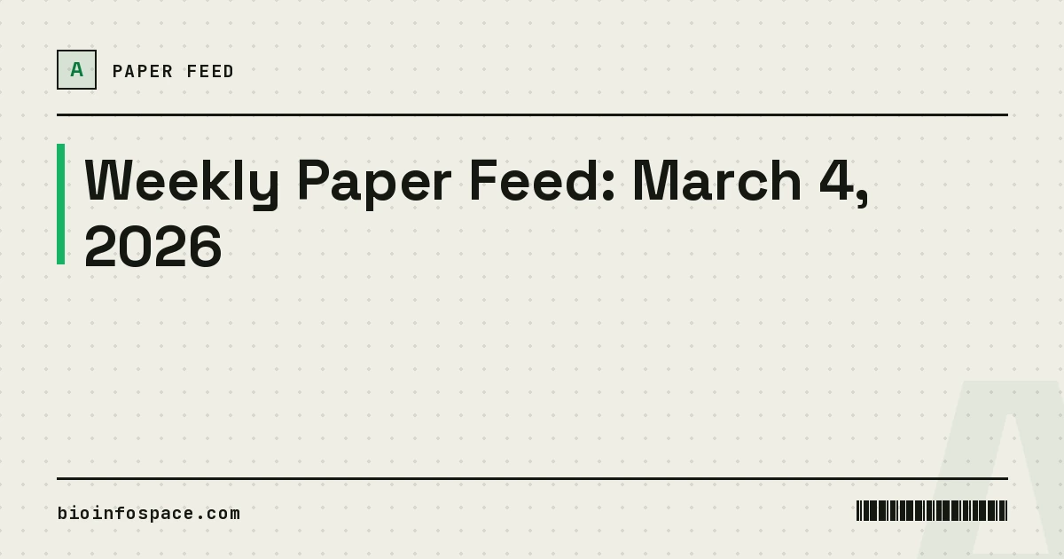 Weekly Paper Feed: March 4, 2026